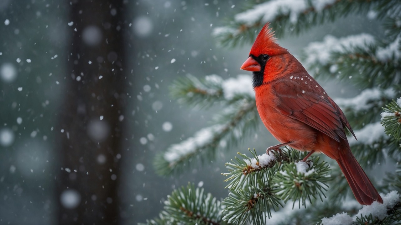 Winter’s Vivid Voyager The Northern Cardinal